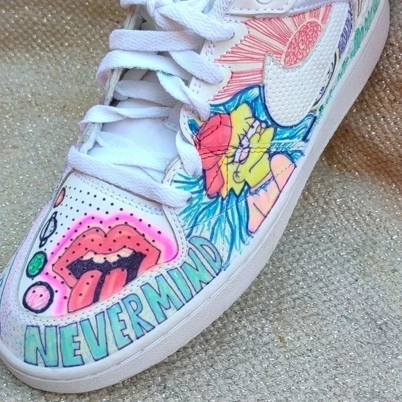 Nike Priority Low Custom 2015 Sz 8 Sneakers 641894-111 - Picture 7 of 14